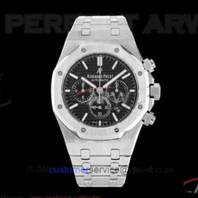 OM Factory Audemars Piguet Royal Oak Royal Oak Chronograph Swiss Replica Watch - Black Tapisserie Dial 